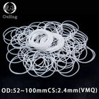 3-Pack White VMQ Silicone O-Rings CS2.4mm OD 52–100mm Gasket Silicone O-Ring Gasket Richie's