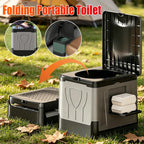 Folding Portable Toilet with Lid & Paper Holder – Camping Travel Portable Camping Toilet Richie's