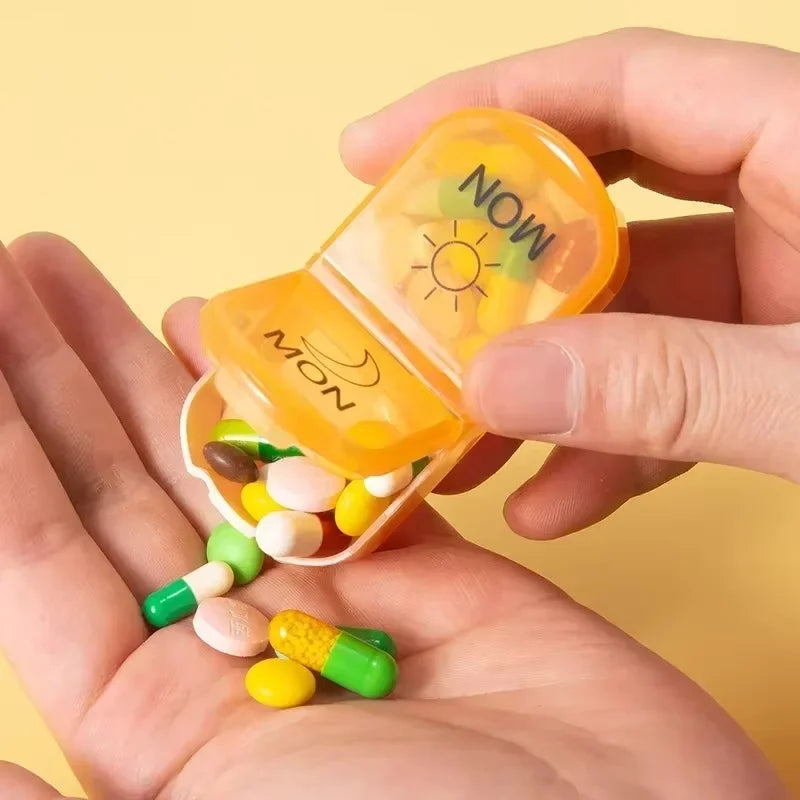 7-Day Weekly Pill Organizer – Portable Travel Pillbox Weekly Pill Organizer Richie's