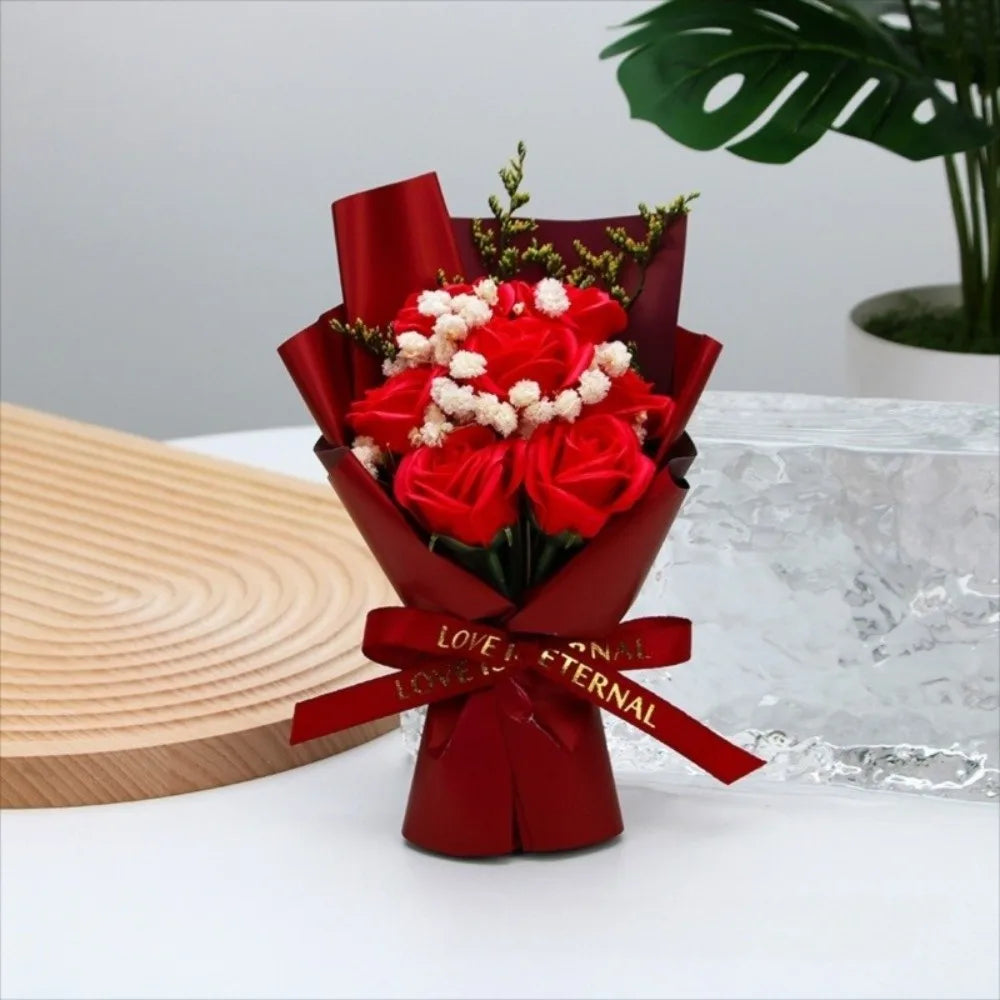 7-Head Soap Flower Bouquet | Mini Table Centerpiece Gift Soap Flower Bouquet Richie's 01