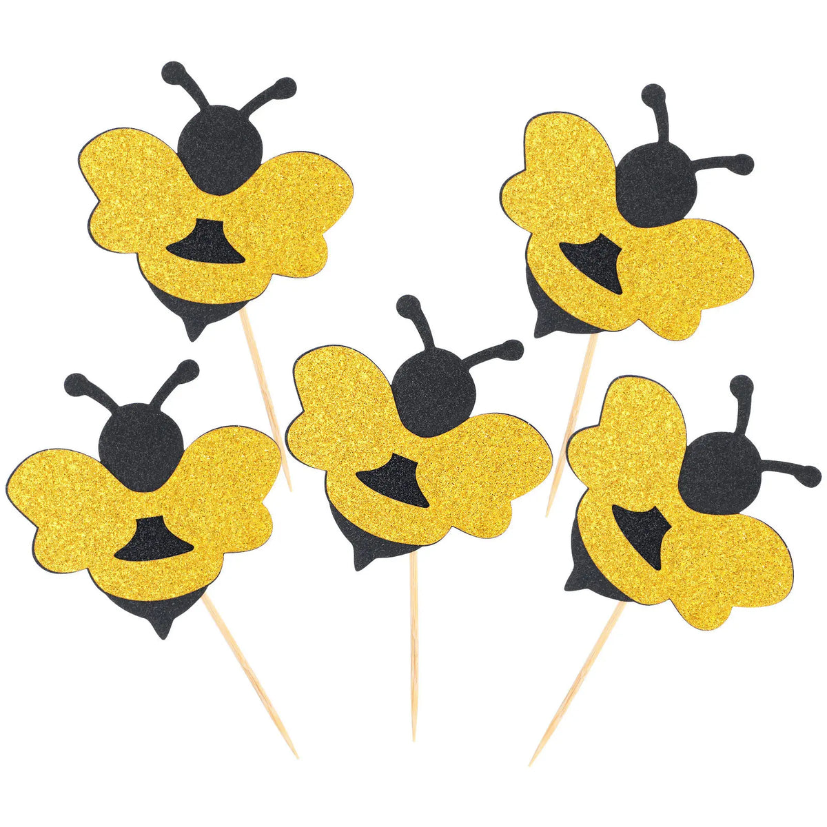 30Pcs Bee Cupcake Toppers Birthday Cake Picks Party Decor Cupcake Toppers Richie's