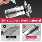 Stainless Steel Pop-Up Floor Drain Filter & Hair Catcher Drain Filter Stopper Richie's