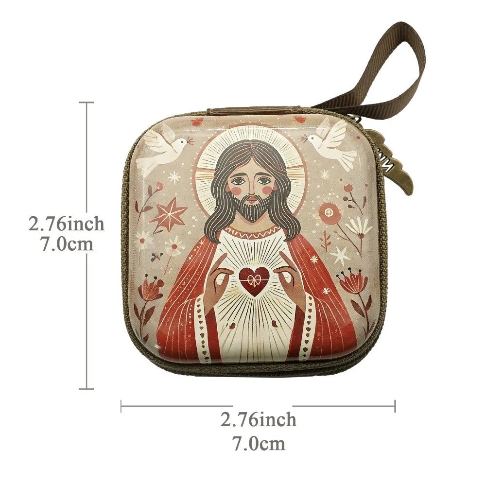 Portable Rosary Storage Bag – Zippered Christian Jewelry Pouch Jewelry Storage Pouch Richie's 16