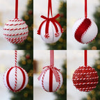 8CM Glitter Christmas Ball Ornaments Set of 6 – Foam Candy Spheres Christmas Ball Ornaments Richie's