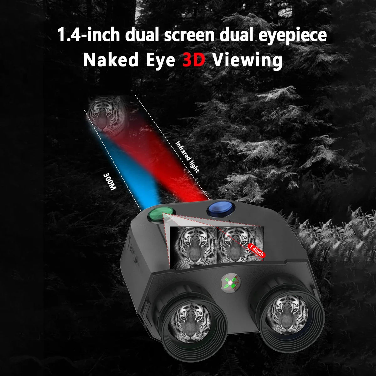 DT99 Night Vision Binoculars 8x Zoom 300M IR 48MP 2.5K UHD Night Vision Binoculars Richie's