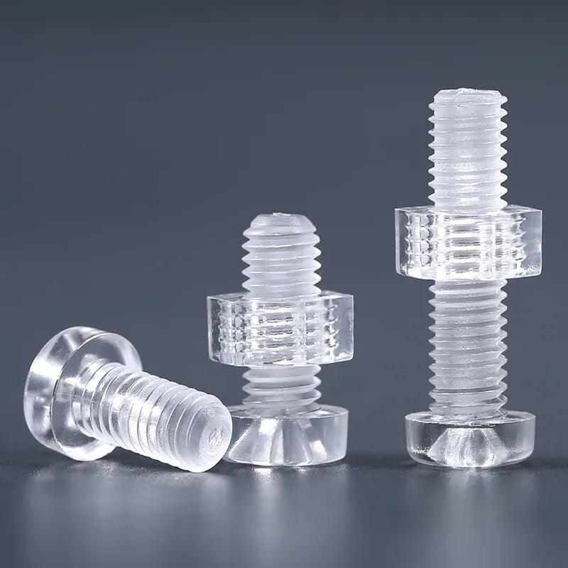 M3–M6 Clear Acrylic Screws & Nuts | Transparent Phillips Sets Plastic Screw Nut Set Richie's