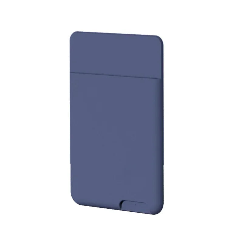 Silicone Stick-On Phone Card Holder Wallet – Self-Adhesive Pocket Phone Card Wallet Richie's Dark Blue