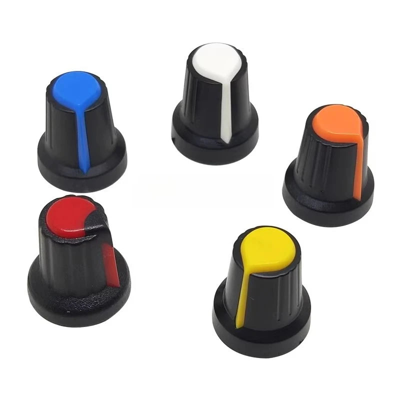 30PCS Potentiometer Knobs Set 6mm WH148 Assorted Colors Potentiometer Knobs Set Richie's
