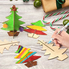 70-Piece DIY Wooden Christmas Tree Craft Set – Paint & Build DIY Wood Craft Kit Richie's