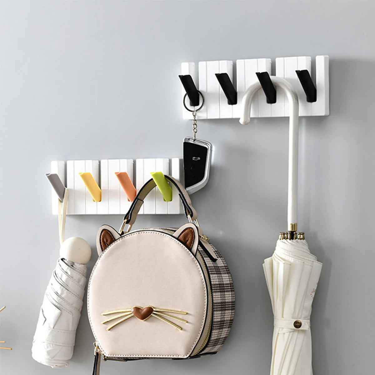 No-Drill Adhesive Wall Hook Rack – Foldable Door Storage Wall Hook Rack Richie's