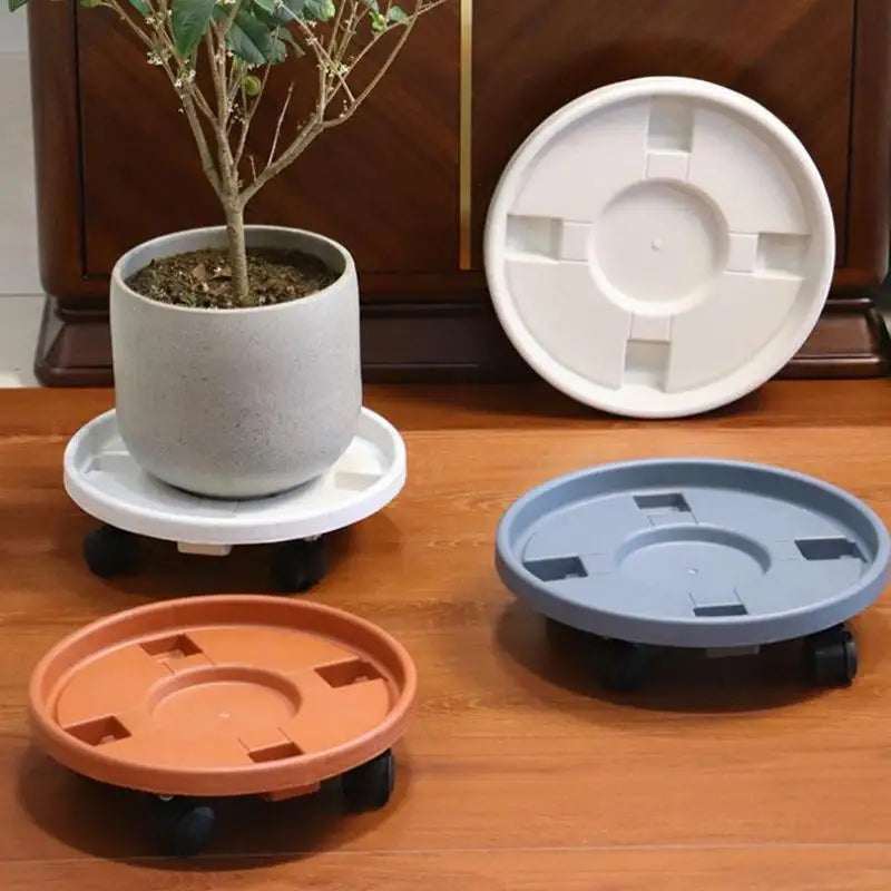 Rolling Plant Pot Tray with 360° Wheels | Movable Flower Base Rolling Plant Tray Richie's