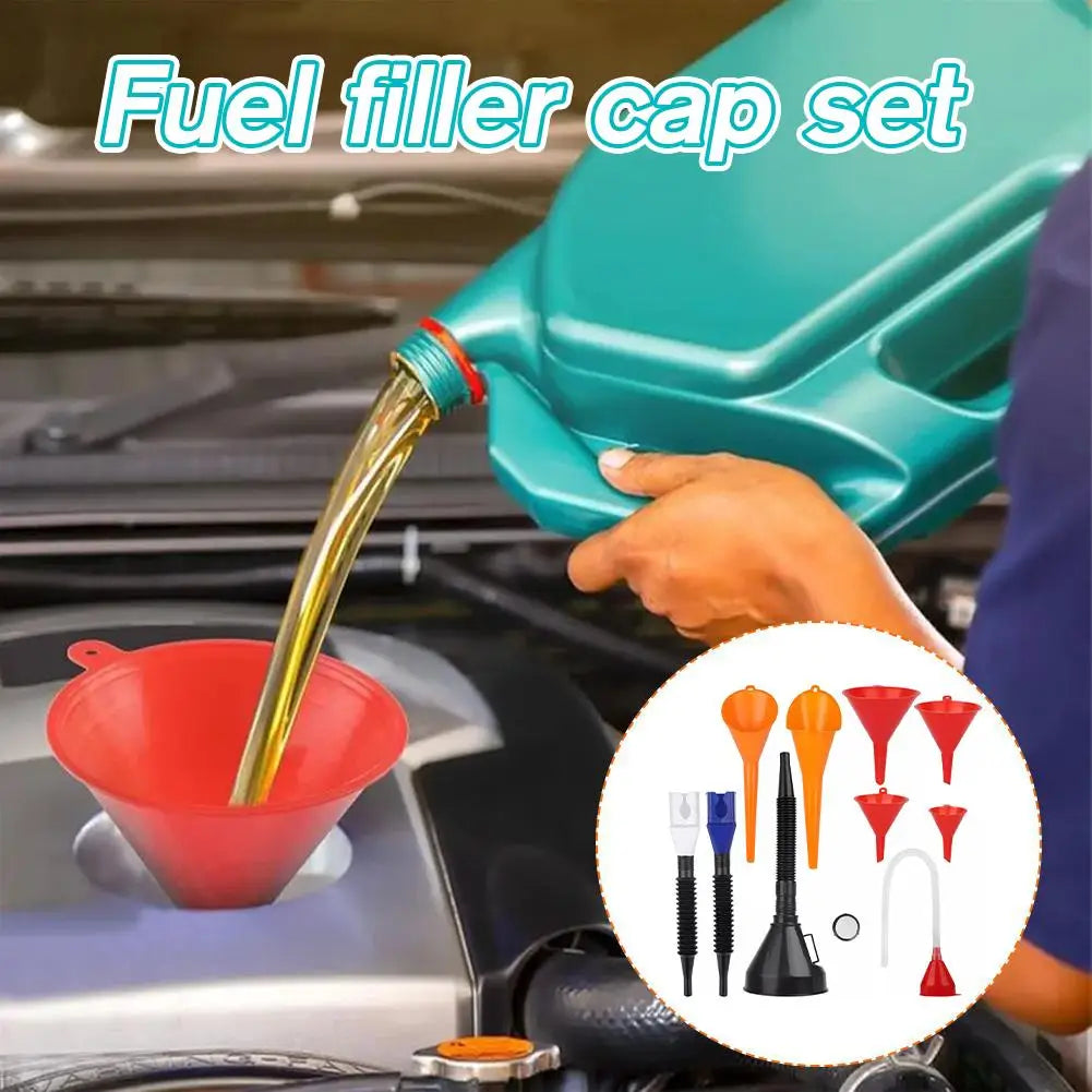 Automotive Fuel Oil Funnel Set – Flexible Long Neck & Filter Automotive Funnel Set Richie's