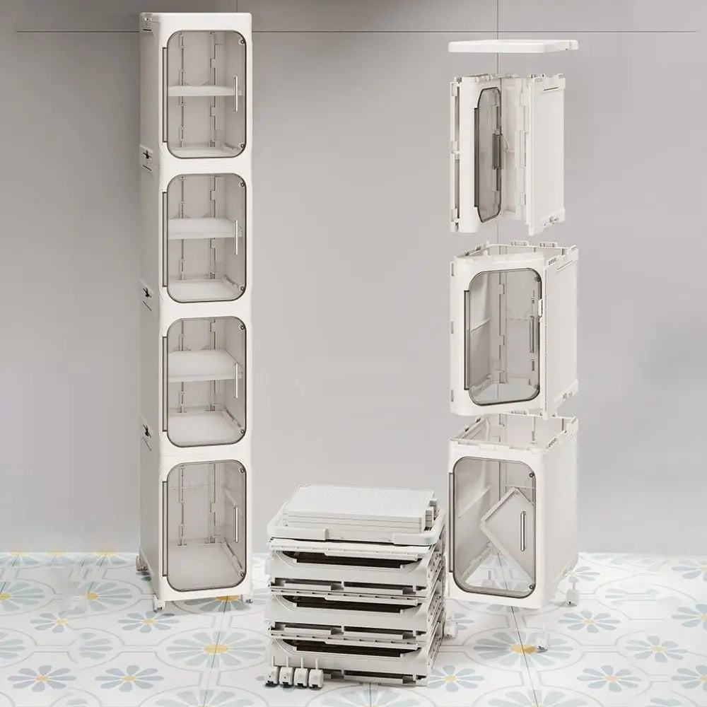 Foldable Narrow Storage Cabinet with Wheels – Slim Crevice Rack Narrow Storage Cabinet Richie's