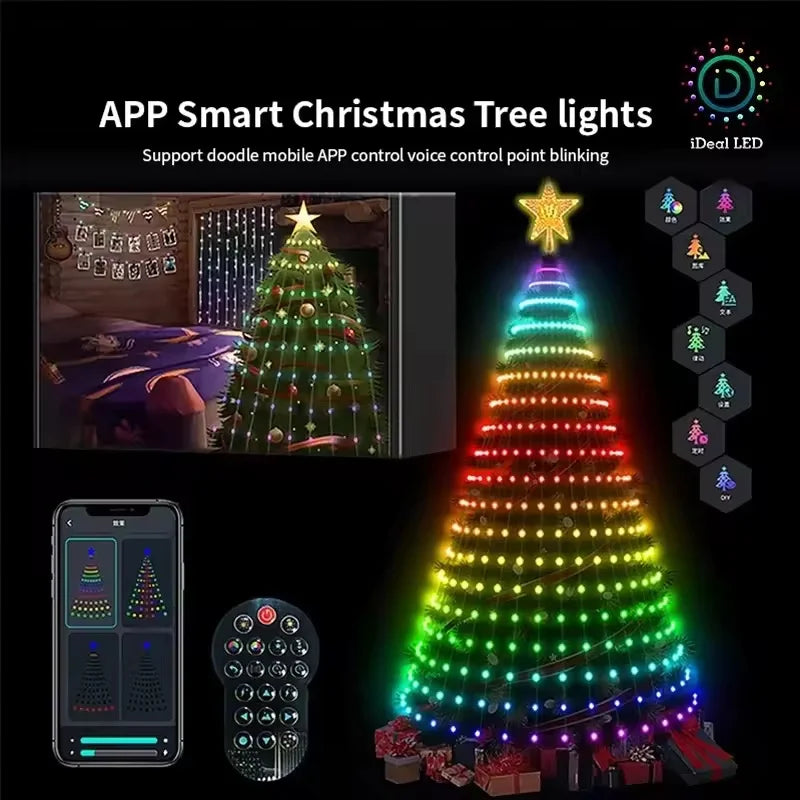 400 LED Smart RGB Christmas Star String Lights Indoor Outdoor 2.1M Christmas String Lights Richie's