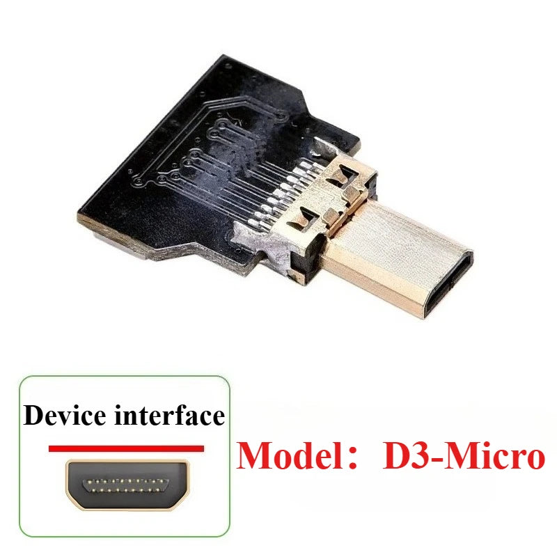 Raspberry Pi 4 Micro HDMI FFC Flat Cable 90° 20-Pin FPV HDMI FFC Cable Richie's MicroHDMI (D3)