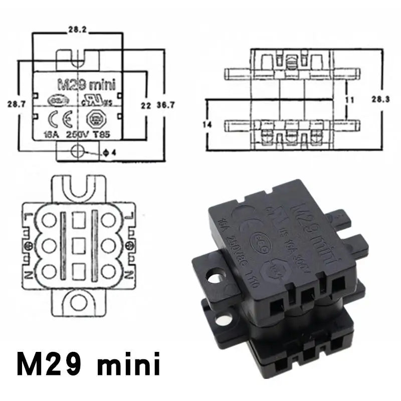 M29 3-Position Terminal Block Power Protection Connector Terminal Block Connector Richie's A1