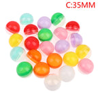 100Pcs Empty Toy Vending Capsules 28–38mm Half Clear Half Color Toy Vending Capsules Richie's C-Random Color
