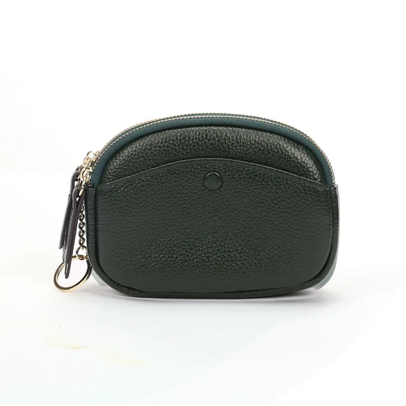 Women's Genuine Leather Wallet – Coin Purse & Card Holder Leather Women's Wallet Richie's green