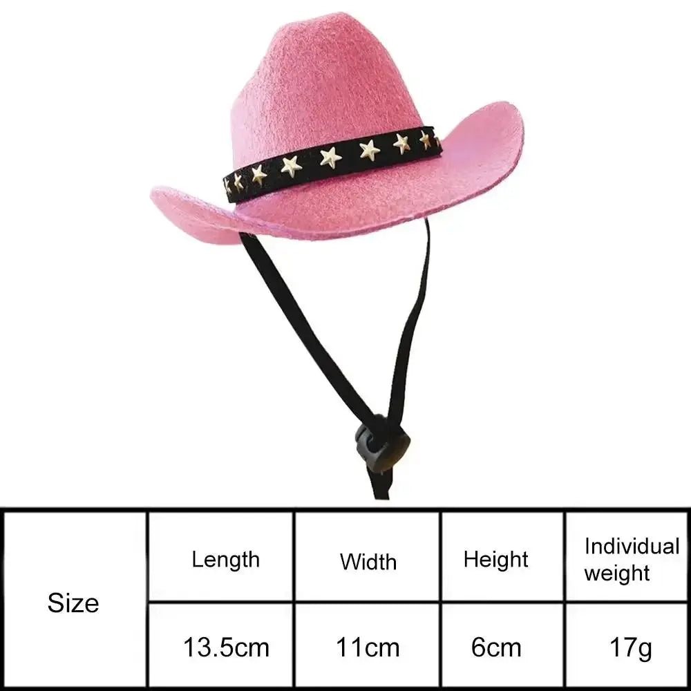 Adjustable Pet Cowboy Hat for Cats & Small Dogs | Summer Pet Costume Hat Richie's