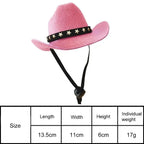 Adjustable Pet Cowboy Hat for Cats & Small Dogs | Summer Pet Costume Hat Richie's