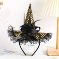 Halloween Witch Hat Headband – Lace Sequins Hair Hoop Halloween Costume Headband Richie's Gold