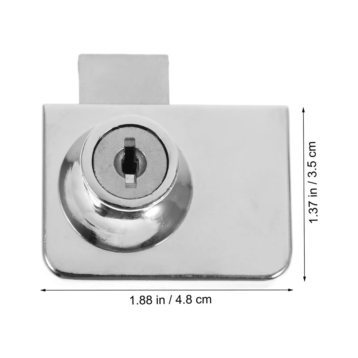 Zinc Alloy Glass Door Lock – No-Drill Cabinet Showcase Lock Glass Cabinet Lock Richie's 4.8X3.5X1.75CM China Mainland