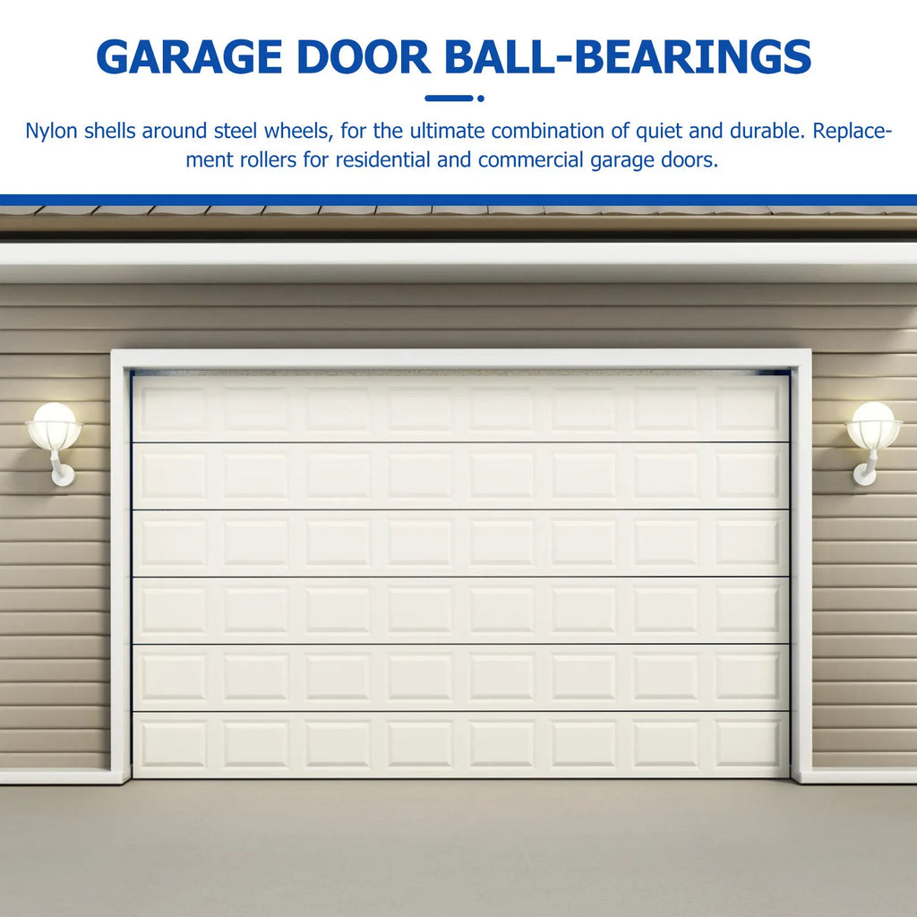 Nylon Ball-Bearing Garage Door Rollers with Stem | Heavy Duty Garage Door Rollers Richie's