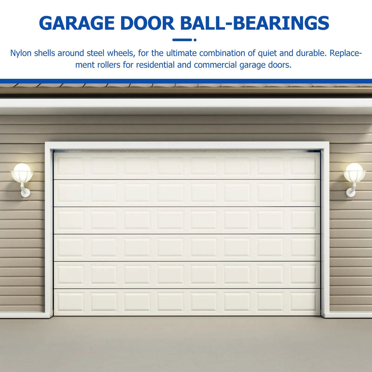 Nylon Ball-Bearing Garage Door Rollers with Stem | Heavy Duty Garage Door Rollers Richie's