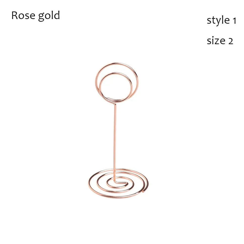 Rose Gold Metal Photo Clip Place Card & Table Number Stand Place Card Holder Richie's rose-style1-size2