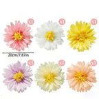 Daisy Paper Pom Poms Hanging Garland Set – 6 or 12 Pieces Paper Party Decorations Richie's 6Pcs