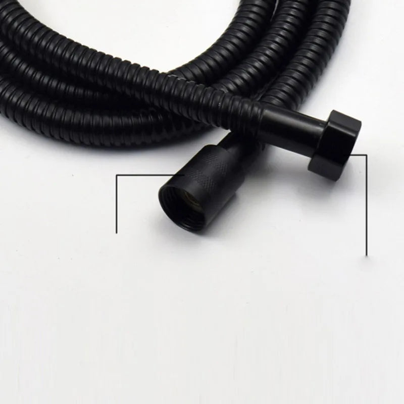 Black Stainless Steel Flexible Shower Hose Long Extension Shower Hose Richie's