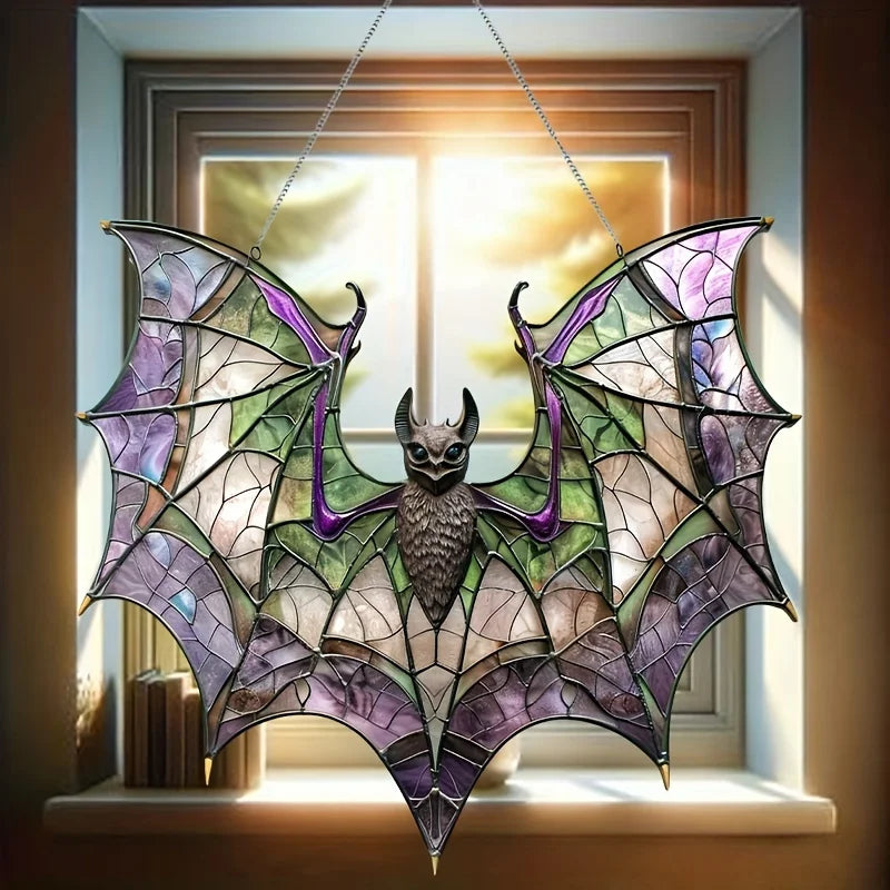 2D Acrylic Bat Suncatcher – Halloween Hanging Wall Ornament Halloween Ornament Richie's