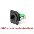 RJ45 Solderless Network Module CAT5E CAT6 CAT7 Shielded Socket Network Panel Socket Richie's Socket-CAT5 6 black 1PCS