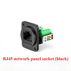 RJ45 Solderless Network Module CAT5E CAT6 CAT7 Shielded Socket Network Panel Socket Richie's Socket-CAT5 6 black 1PCS