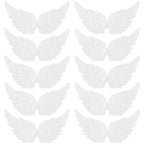 12Pcs White Mini Angel Wing Fabric Patches for DIY Crafts Fabric Craft Patches Richie's