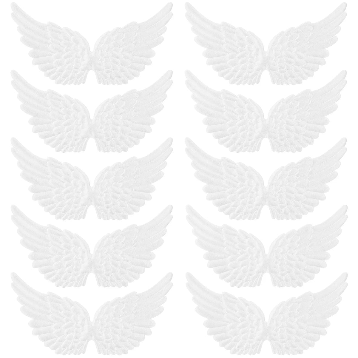 12Pcs White Mini Angel Wing Fabric Patches for DIY Crafts Fabric Craft Patches Richie's