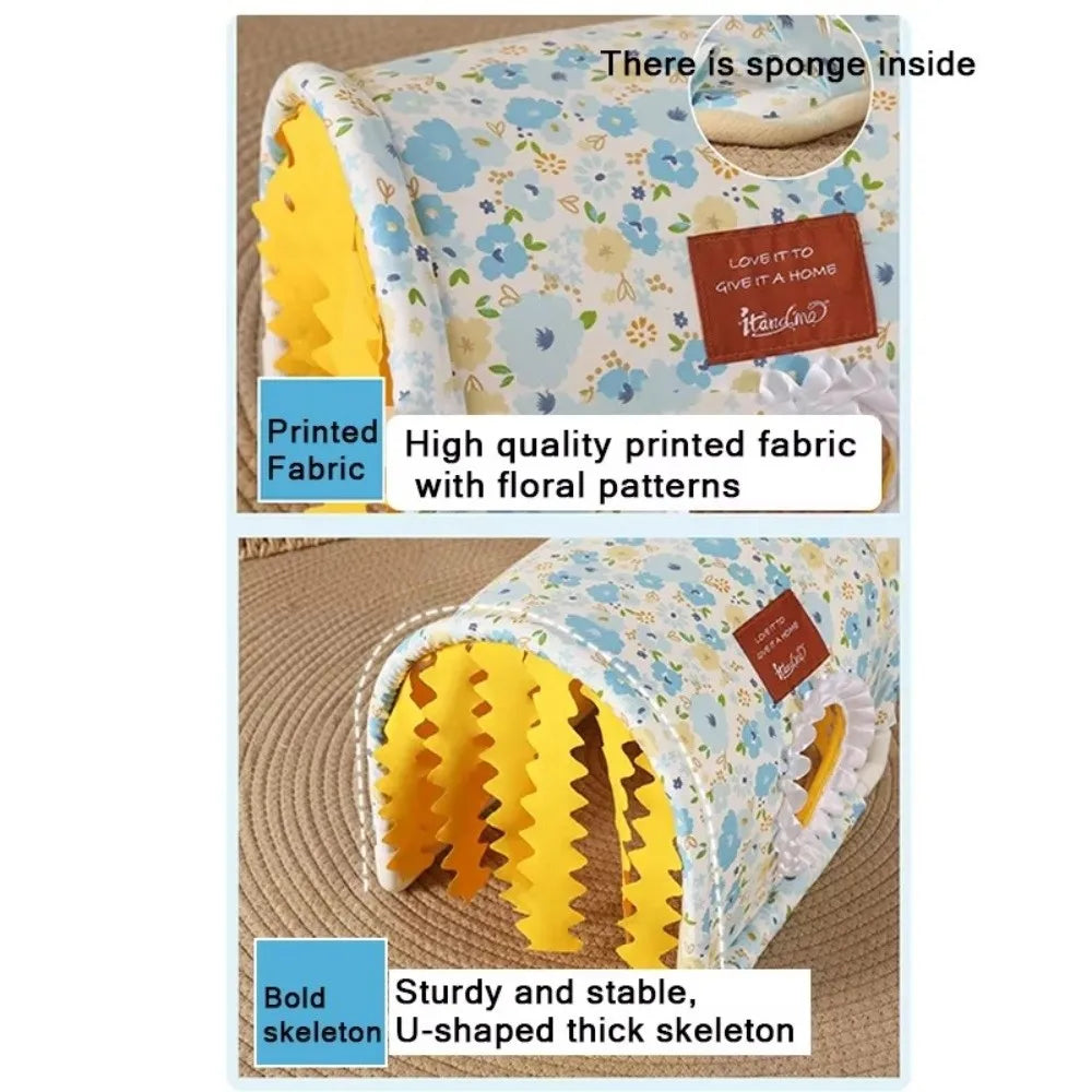 Floral Tassel Tunnel Nest Shelter – Hamster Guinea Pig Rabbit Small Pet Shelter Richie's