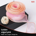 10 Yards Organza Wavy Edge Ribbon 4cm – Bouquet & Gift Wrap Craft Ribbon Richie's A23 10yard