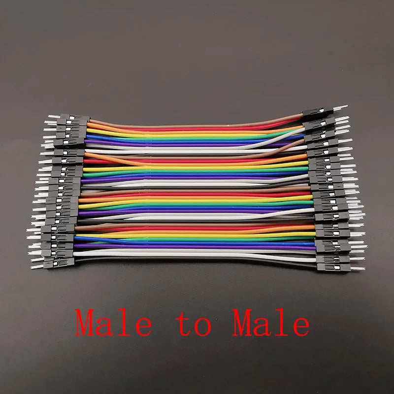 40-Pin Jumper Wires M2M M2F F2F Breadboard Dupont Cables Arduino Jumper Wire Set Richie's Male to Male Length 10CM