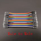 40-Pin Jumper Wires M2M M2F F2F Breadboard Dupont Cables Arduino Jumper Wire Set Richie's Male to Male Length 10CM
