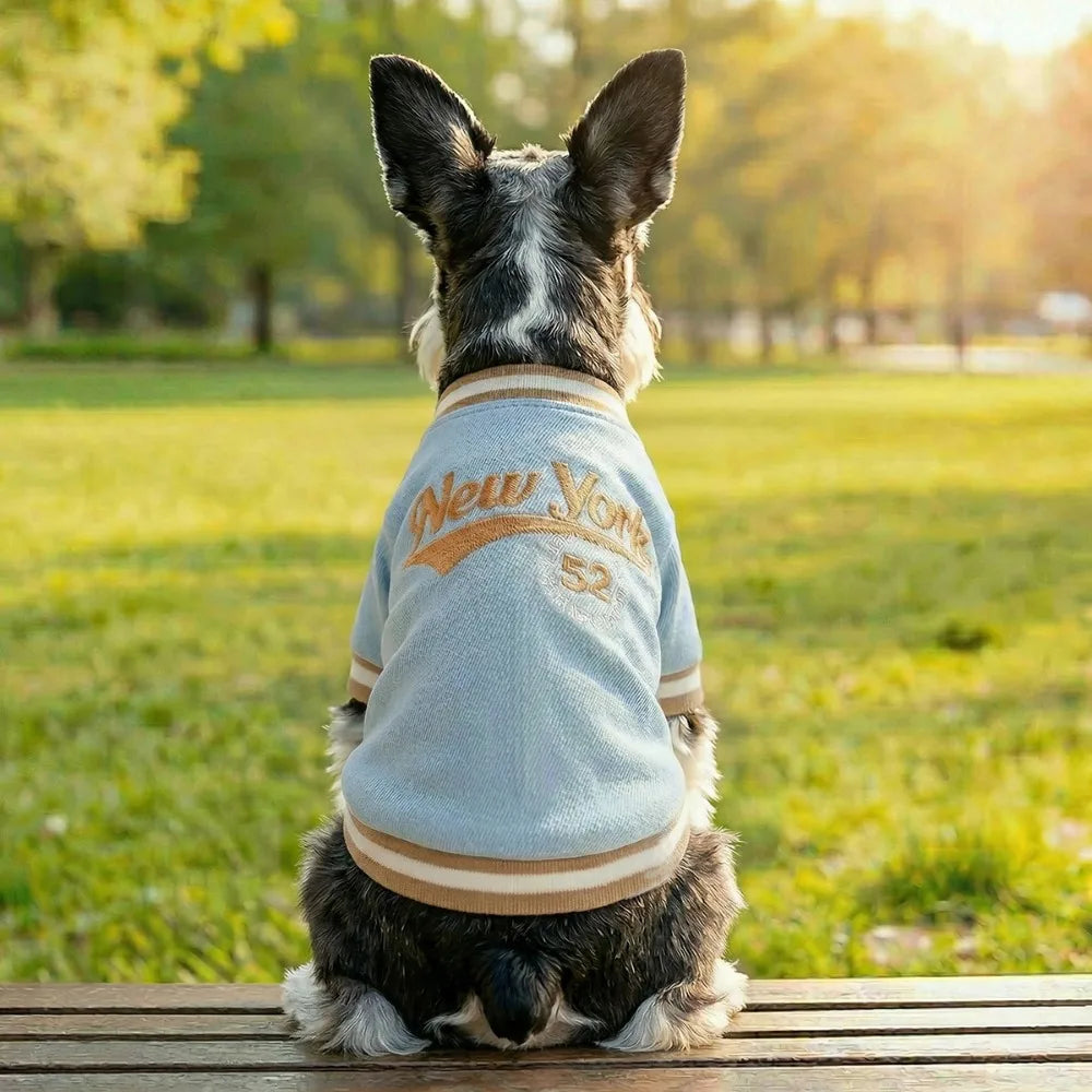Denim Dog & Cat Baseball Shirt – Breathable Sports Vest Pet Apparel Richie's
