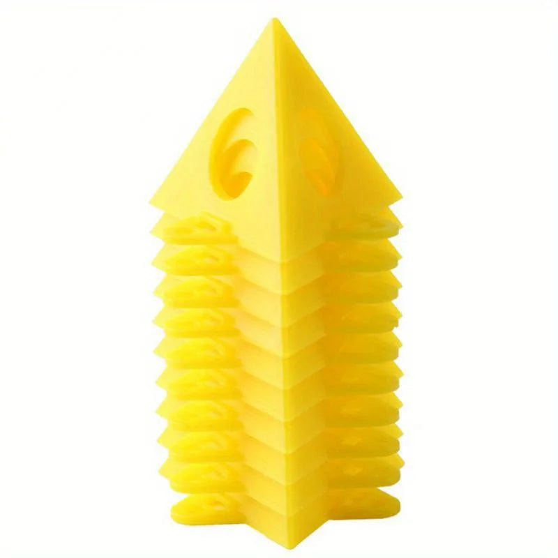 10 Pcs Pyramid Painting Stands – Mini Cone Canvas Risers Painting Stands Richie's 10PCS yellow