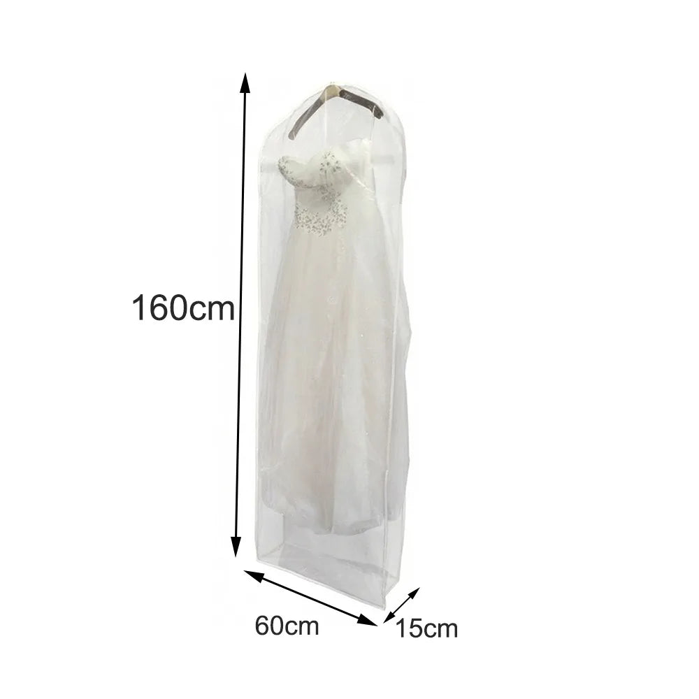 Clear Wedding Dress Garment Bag – Reusable Dust-Proof Cover Garment Storage Bag Richie's 160cm