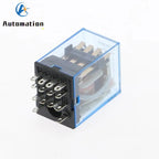 MY4NJ 14-Pin 4DPDT Electromagnetic Relay 5A + PYF14A Socket Base Electromagnetic Relay Richie's