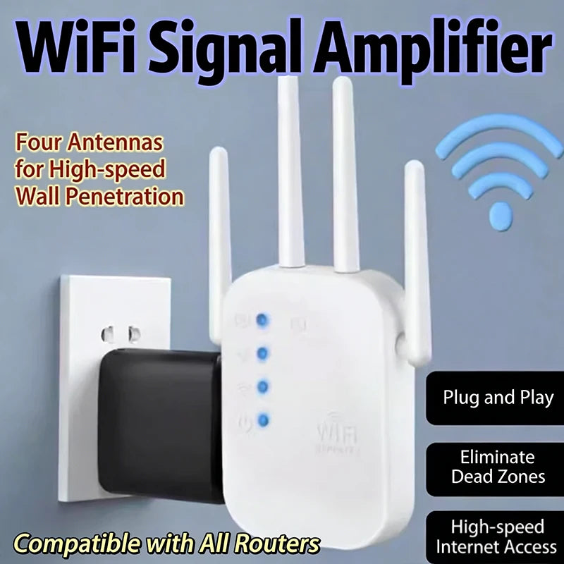 WiFi Range Extender 300Mbps – 4-Antenna Signal Booster Repeater WiFi Range Extender Richie's Default Title