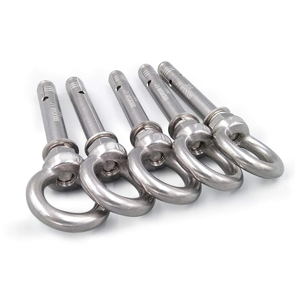 5-Pack Stainless Steel Eyebolt Expansion Anchors Ring Screw Eyes Eyebolt Expansion Anchors Richie's M6 60mm China Mainland