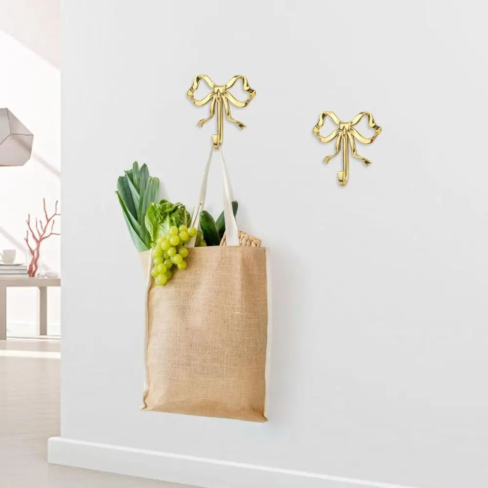 Vintage Nordic Bow Knot Wall Hook – Antique Gold Alloy Decorative Wall Hook Richie's
