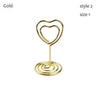 Rose Gold Metal Photo Clip Place Card & Table Number Stand Place Card Holder Richie's gold-style2-size1