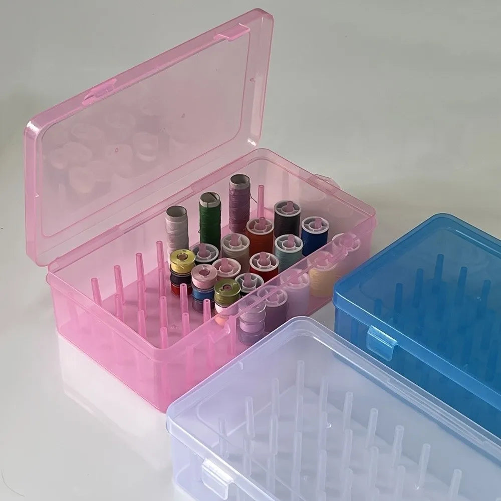 42-Axis Transparent Sewing Thread & Bobbin Storage Box Sewing Thread Organizer Richie's
