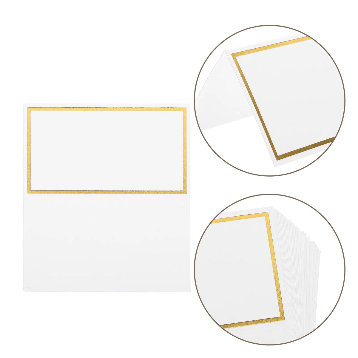 100Pcs Gold Foil Blank Tent Name Cards for Weddings & Parties Table Place Cards Richie's